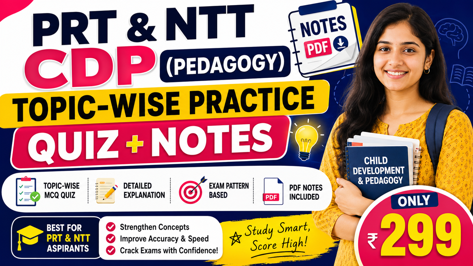 Chandigarh PRT & NTT CDP Topic-Wise Practice Quiz | 2026-27 Batch