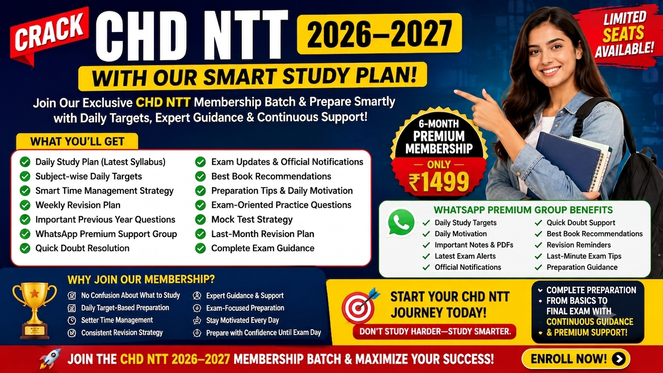 🎯 CHD NTT 2026–2027 Premium Membership Batch